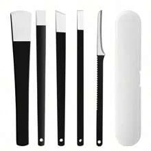 4 件/5 件不锈钢嵌甲工具套装，修脚护理套装，用于去除硬皮老茧，修脚刀套装，嵌甲去除套装，修脚老茧剃须刀工具，专业脚刮刀 - 彩色 - 查看 15