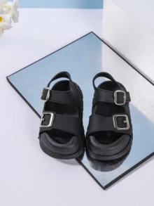 Toddlers & Kids Soft Sole Hook And Loop Summer Sandals, Slip-Resistant 2025 New Design - Black - View 5