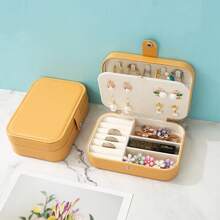 1pc,定制珠宝盒收纳盒,定制创意花朵图案加名字,戒指项链拉链珠宝盒,送给女孩、朋友和妈妈的礼物,精美珠宝盒,圣诞礼物,新年礼物,节日礼物,祝福礼物 - 彩色 - 查看 10