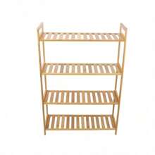4 Tier Bamboo Storage Shelving Unit Display Shelf Shoes Organizer Plant Stand - 1 - View 4