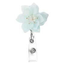 Retractable Badge Holder Flower Badge Reel ID Name Card Holder With Alligator Clip