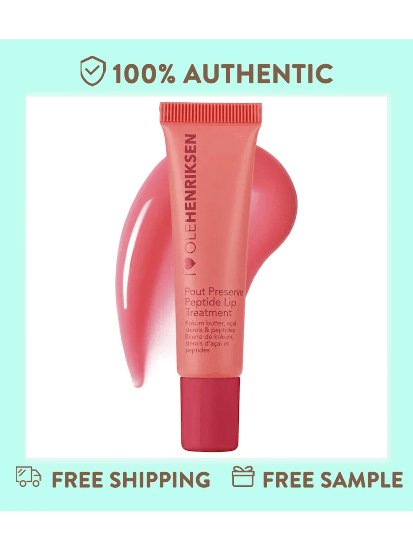 OLEHENRIKSEN Peptide Lip Treatment 0.4 Oz (12ml), Hydrating Lip Balm For Dry Lips With Collagen & Hyaluronic Acid, Plump & Smooth Lips - 草莓冰淇淋 - 查看 1