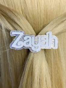 Customizable Acrylic Name Hair Clip - Personalized 3D Double-Layer Letter Design, Long Rectangle Duckbill Barrette For Everyday Styling & Unique Gift Idea, Creative, Hair Clip