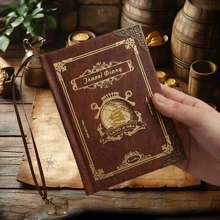 1 件海盗笔记本 - 独特的海盗风格，记录您的狩猎和冒险故事，非常适合记笔记、日记、办公室使用