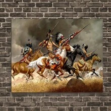 A Wall Art Of Aboriginal Horse Riding Warrior-Suitable For Families And Office Decorations, Ideal Bachelor Party Gift, Unique Western Theme Living Room Bedroom Pendants, 1 Pc Keywords Wooden Framed Canvas Painting-Thickness 2.25cm/0.9Inch, Home Gift Decoration, Room Decoration Aethetic, Wall Decoration, Perfect Gift, Autumn And Winter Wall Decoration, Living Room Decoration, Bedroom Decoration, Kitchen Decoration, Entry Decoration, Bath Decoration, Direct Wall Painting, High Quality Wall Painting Poster