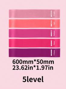 1 Pc Gradient Pink Resistance Bands Weight Strength Training Fitness Glute Booty Bands For Squat Leg Workout - Multicolor - View 3