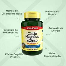 Kit 2 Calcium Magnesium And Zinc + Vitamin D 60 Capsules Maxinutri - 其他 - 查看 3