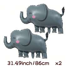 6pcs/2pcs Animal Foil Balloon Set - Large Animal Zoo Shape Balloon, Suitable For Birthday, Christmas, New Year Party, Ball Decoration, Multi Pack Aluminum Foil Balloon, Animal Theme Party Decor