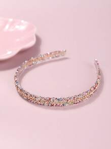 1pc Girl's Fashion Rhinestone Chain Headband, Elegant And Versatile - Multicolor - View 6