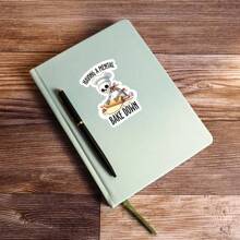 骷髅烘焙贴纸，“我正在精神烘焙”幽默乙烯基贴花，有趣的厨房贴花，给面包师和厨师的礼物，恐怖烘焙贴花 - 彩色 - 查看 4