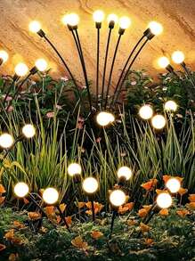 1/2 paquetes de luces solares para jardín, luces solares exteriores de 6/8/10 LED, luces decorativas exteriores, luces solares oscilantes, luces de luciérnagas para patio, camino y decoración exterior, luces solares oscilantes de bombilla grande
