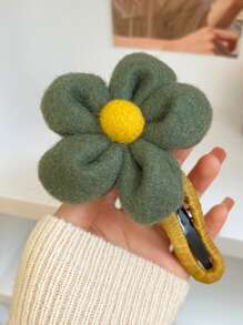1 Peça Presilha de Cabelo de Flor de Pelúcia de Alta Qualidade para Mulheres, Grampo de Cabelo para Penteado, Grampo de Cabelo Grande, Alternativa a Grampos de Cabelo Tipo Garra, Presilhas de Cabelo