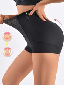 High Waist Slimming Postpartum Shaping Pants For Women, Tummy Control Seamless Shapewear Leggings With Mesh, Prevents - Black - View 2