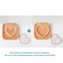 1 套复古图案饼干压制和切割模具饼干切刀压花模具饼干压模印章纸杯蛋糕装饰 DIY 生日派对婚礼回礼品新娘送礼会礼物甜点工具烘焙用品 - 彩色 - 查看 22