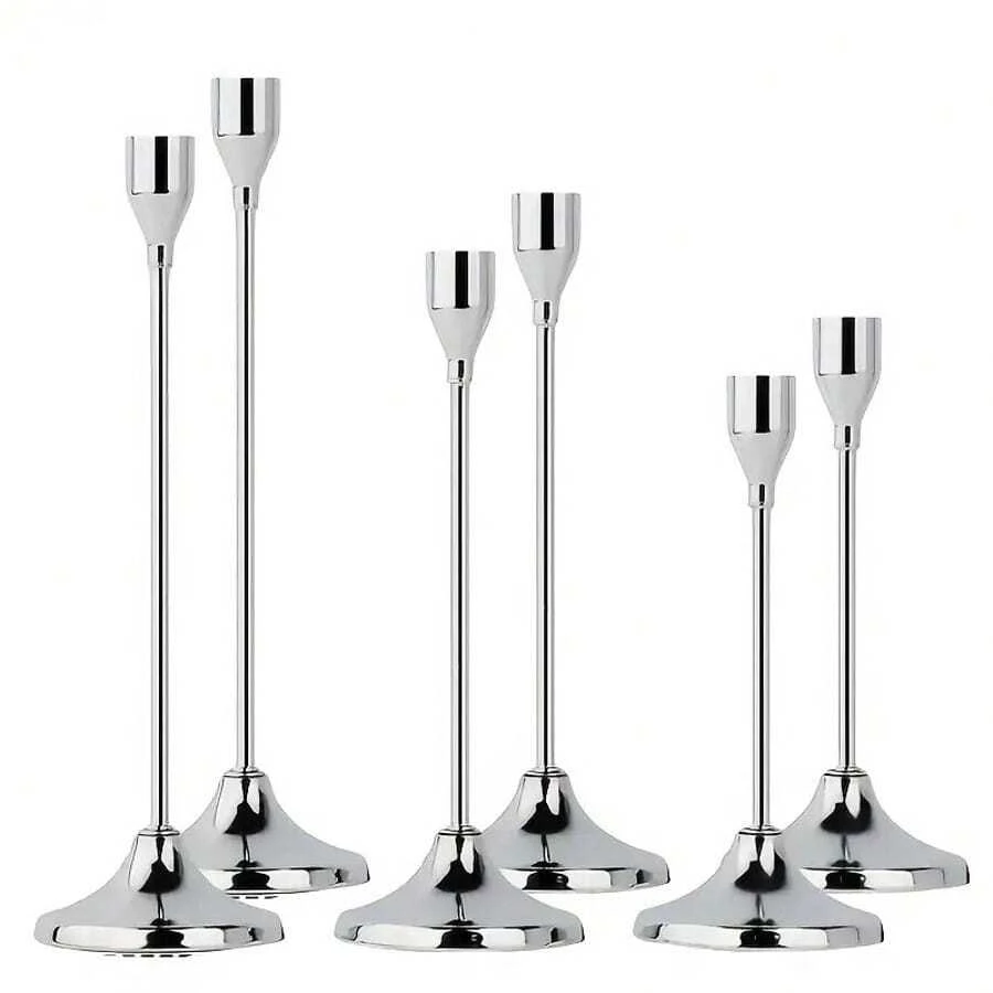 Elegant Cast Iron Candle Holder, Single Stem Metal Desktop Decor, Suitable For Candlelight Dinner, Christmas, Halloween, Anniversary, Wedding, Home And Hotel Decor, Birthday Gift (Candles Not Included) Gifts Graduation