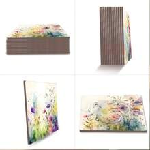 4 posavasos de arte de escritorio con diseños preestablecidos de acuarela creativos, decoración primaveral para el hogar. Sirven para tazas de café, bebidas, té. Base de cilindro de oxígeno para protección y absorción de agua en el escritorio. Esenciales de decoración del hogar y festivos para el escritorio.