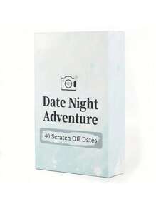 A Set Of Scratch-Off Cards For Drinking Game Parties Named "Date Night". The Excitement Keeps Escalating, Allowing You To Fully Indulge In These Cards That Offer A Top-Notch Party Feast. There Are 40 Small Games That Can Heat Up The Atmosphere. With A Silver-White Packaging, It Helps You Kick Off 40 Exclusive Romantic Adventures. These Cards Are Perfect For Multi-Player Gathering Games.