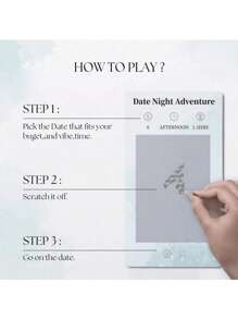 A Set Of Scratch-Off Cards For Drinking Game Parties Named "Date Night". The Excitement Keeps Escalating, Allowing You To Fully Indulge In These Cards That Offer A Top-Notch Party Feast. There Are 40 Small Games That Can Heat Up The Atmosphere. With A Silver-White Packaging, It Helps You Kick Off 40 Exclusive Romantic Adventures. These Cards Are Perfect For Multi-Player Gathering Games.