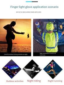 A Pair Of LED Flashlight Gloves, Suitable For Outdoor Camping, Night Fishing, Night Cycling, Circuit Maintenance, A Very Cool Gadget, A Perfect Gift For, Boyfriend, Son.