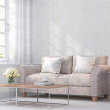 1 卷浅灰色亚麻壁纸 家居装饰自粘式即撕即贴墙纸 适用于卧室、餐厅、厨房橱柜墙贴 加厚防霉可移除接触纸 适用于台面 家具翻新墙面艺术 卧室装饰 家居装饰 客厅派对装饰 客厅装饰 办公室装饰 家居装饰品 墙面装饰 浴室装饰 房间装饰用品 家居装饰壁纸 - 白色 - 查看 5