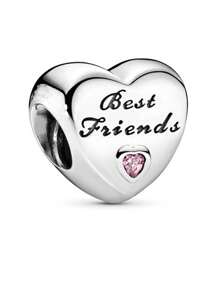 1pc Zinc Alloy Diamond Heart Pendant Beaded Pendant Jewelry Jewelry DIY Pendant & Suitable For Multi-Scene Multi-Purpose Pendant DIY Valentine's Day Mother's Day