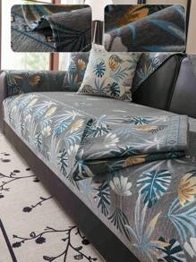 1PC Tropical Print Sofa Cushion Modern High Sense Style Living Room Home Decoration Sofa Cover For Single 2 Persons 3 Persons 4 Persons Sitting Sofa Chenille Fabric Jacquard Knitting Process Pet Anti-Dirty Sofa Cover Cushion