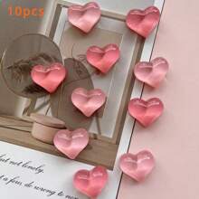 10/20pcs Cartoon Heart Shaped Fridge Magnet Set, Cute & Fun Decorative Fridge Magnets, Whiteboard & Refrigerator Sticker Magnets, Home Decor Office & Kitchen Supplies, Thanksgiving, Christmas & Halloween Gifts