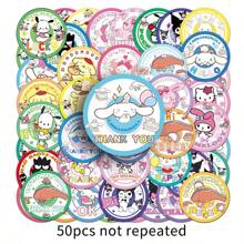 50pcs Cute Cartoon Stickers - Perfect For Sealing, Refrigerators And Computers - Multicolor - View 4