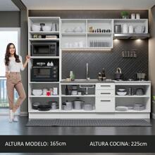 Mueble De Cocina Integral 270cm Agata Madesa 01 Blanco - Blanco - Ver 5