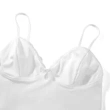 Women Spaghetti Strap Camisoles Summer Crop Tops Lace Trim V-Neck Sleeveless Backless Tank Tops Summer Vests Beachwear - 白色 - 查看 5