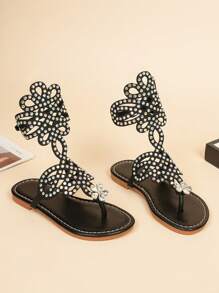 Summer Fashion Diamond Clamp Toe Girl's Princess Slippers, Beautiful, Suitable For Banquet, Beach