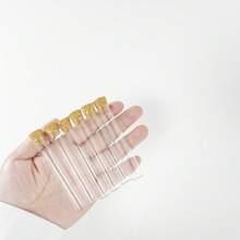 pthcrsdyn 12 ống nghiệm thủy tinh trong suốt mini có nút bần, ống nghiệm thủy tinh dung tích 4ml và 5ml dùng cho chai nổi tự làm, lưu trữ, trang trí ngày lễ, đóng gói mẫu, thí nghiệm công nghiệp - Trong sáng - Xem 7