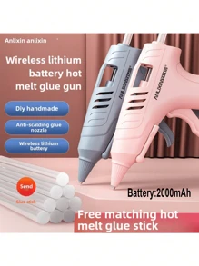 Una pistola de pegamento eléctrica muy conveniente y que no necesita enchufarse, pistola de pegamento inalámbrica con carga USB, con 10 barras de pegamento, adecuada para manualidades DIY, reparación de arte y hogar