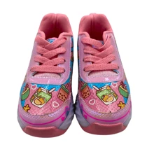 TENIS LED NIÑA Y NIÑA CAPIBARA BONITOS COLORES PLATAFORMA ROSA AZUL COMODO MODA - Rosa - Ver 3