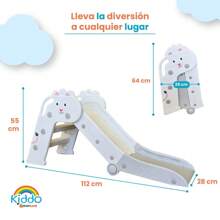 Resbaladilla Tobogan Infantil Plegable Portátil Jardin o Interior - Gris - Ver 4