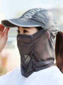 1 Stück Sonnenschutz Hut, Nackenschutz, faltbarer tragbarer Gesichtsschutz für Damen im Sommer, UV-Schutzmaske, Hut in einem, Lässig Sonnenschutzkappe, Outdoor Sonnenschutz faltbarer Sommer Sportkappe, Mesh schnelltrocknende Kappe, Picknick Hut Skimaske - Verschiedenfarbig - Übersicht 13