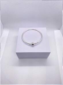 2 pièces Bracelet pendentif à tête ronde en bouton de mode pour femmes, os de serpent, convient pour un assortiment quotidien, cadeau de vacances parfait pour les femmes