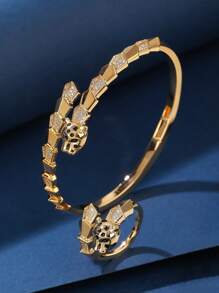 Adjustable Bracelet & Ring 2 Pieces Jewelry Set, Fashionable & Charming, Suitable For Women's Daily And Holiday Wear As Gifts