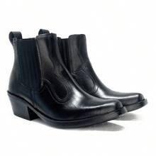 Men's Boots Leather Leigitmo Comfortable Country Boot - 黑色 - 查看 1