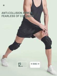 1 对 AOLIKES 运动泡沫护膝，防撞垫，适用于排球、街舞、滑雪等运动的膝盖保护，健身房配件膝盖支撑