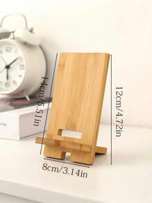 1 Customizable Wooden Mobile Phone Stand, 1 Adjustable Multi-Angle Desktop Stand, Compatible With Smartphones For Home And Office Use, Slouchy Wooden Mobile Phone Stand, Detachable Mobile Phone Stand For Live Streaming And Watching TV Series, Slouchy Simple Creative Solid Wood