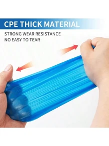 100pcs 13.8*7inch Disposable Shoe Cover PE Foot Cover Film To Keep The Floor Clean Household Waterproof Wear Non-Slip Shoe CoverOrganize And Storage,For Household,Office,School,Shoes And Boots Accessories