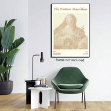 1pc Pop Modern Wall Arts Posters Minimalist Abstract Portrait Art Canvas Printing Posters Dormitory Living Room Bedroom Home Decoration (Unframed-Style)