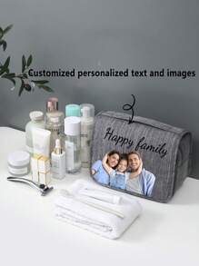 Custom Personalized High Capacity Toiletry Bag, Simple High-End Cosmetic Storage Bag, Waterproof Fashionable Hanging Wash Bag - Multicolor - View 1