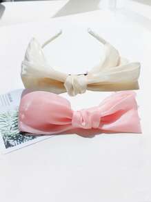 1pc Kids' Multicolor Mesh Bow Hairband, Fashionable And Sweet Daily Accessory
