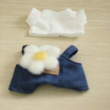 1pc Clothing Only, (No Doll) Clothes Suitable For 17cm Lububu Wearable Outfit Replacement Hat Dress Overalls Set Doll Clothes - Multicolor - View 7