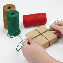 1roll 50M/164 Feet Multicolor Gift Wrapping Ribbon, Gift Wrapping Rope For Party,Christmas - Beige - View 7