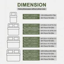2/3 件 Ditsy 花卉印花羽绒被套套装，1 个羽绒被套 1/2 个枕套（无填充物），柔软、透气、面料，适合卧室，所有季节，适合单人床、双人床、大号床、特大号床，可机洗