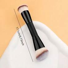 1pc Portable Dual-Ended Multi-Functional Makeup Brush For Face, Men & Women, Including Foudation Brush, Contour Brush, Powder Brush, Blush Brush