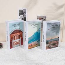 3/2/1 pieza Decoración de libro falso. Estilo de hogar de moda, nombre de ciudad internacional y construcción reconocida - Inspirado por diseñadores, cartón duro (no se puede abrir). Decoración ideal para sala de estar, decoración de escritorio y decoración de pared. Adecuado para muchos escenarios (decoración de habitación, decoración del hogar, decoración de dormitorio, decoración de sala de estar, decoración de oficina, decoración de baño / decoración de escritorio, gabinete de TV, lobby, estantería). Varios regalos festivos.